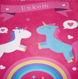 Crossbody Bag w/ Adjustable Strap 4.75" X 6" Unicorn print Zip close NEW